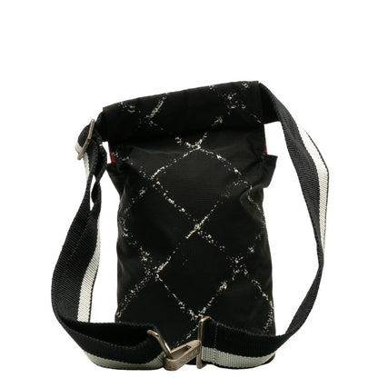 Chanel Travel Line Body Bag Western Bag Black Nylon Lady Chanel