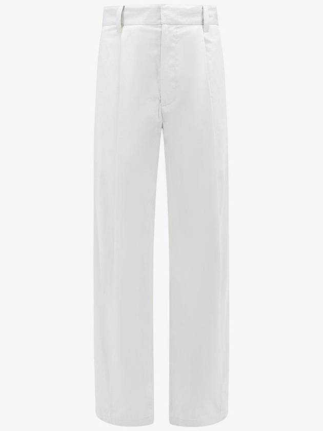 Luxury Bottega Veneta Cotton Silk Wide Leg Slacks Cloud