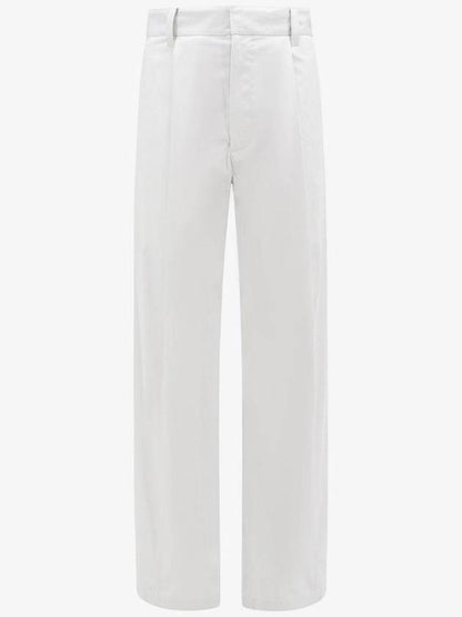 Luxury Bottega Veneta Cotton Silk Wide Leg Slacks Cloud