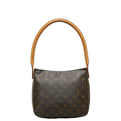 Louis Vuitton Monogram Looping MM Shoulder Bag M51146 Brown PVC Leather Lady Louis Vuitton