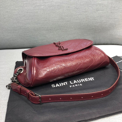 Yves Saint Laurent Niki Medium Crinkled Shoulder Bag