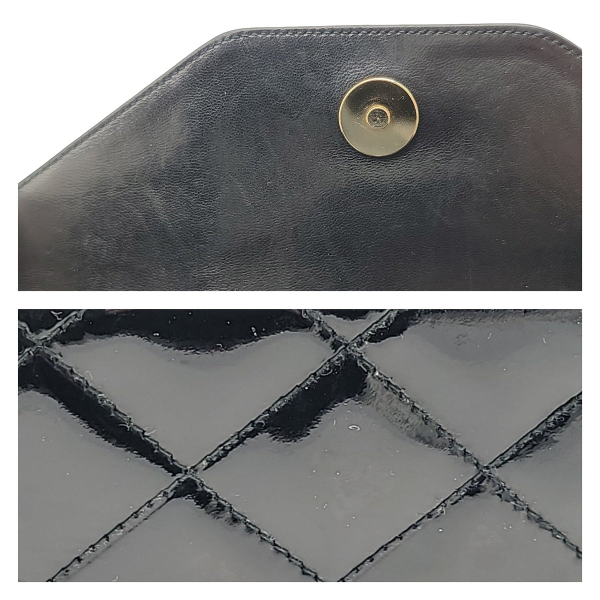 Chanel 90s Quilted Patent Timeless Camera Tassel Crossbody