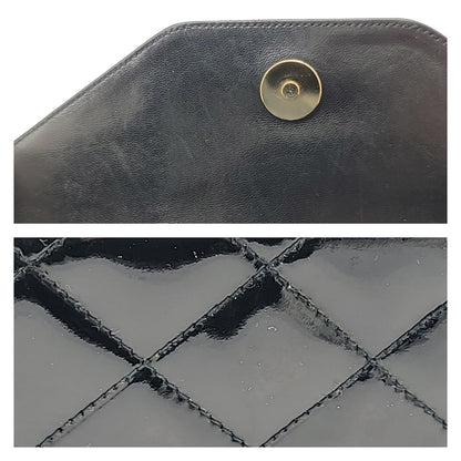 Chanel 90s Quilted Patent Timeless Camera Tassel Crossbody