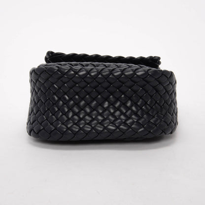 Bottega Veneta Navy Intrecciato Small Cobble Bag