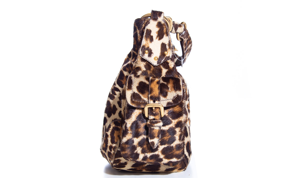 Prada Leopard Cavallino Pony Hair HandBag