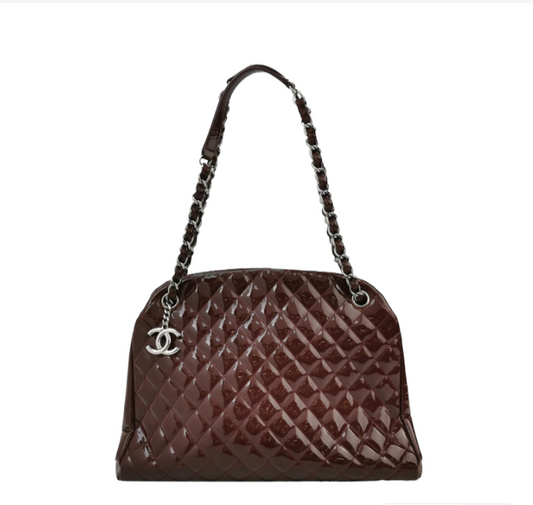 Preloved Chanel Mademoiselle bag Burgundy 34cm 24111878950298