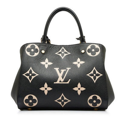 Louis Vuitton Monogram Amplant Montaigne MM Handbag Shoulder Bag 2WAY M45499 Noir Black Carf Leather  Louis Vuitton