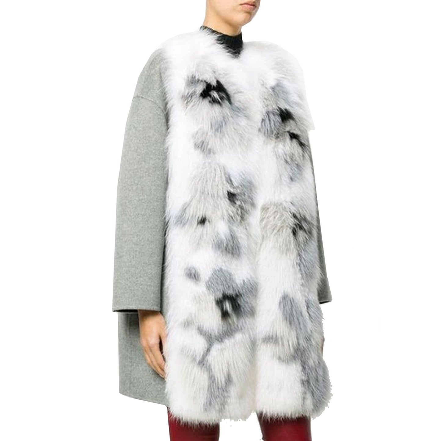Fendi Fur Trim Cashmere Coat Women