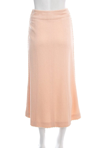 Chanel 1999 Pink Woven Maxi Skirt SZ 34