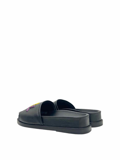 CHANEL Cha-Nel Black Multicolor Size EU 38.5 Sandals