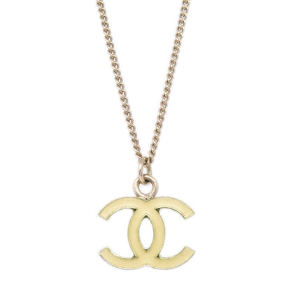 Chanel CC Chain Necklace Pendant Gold 04V