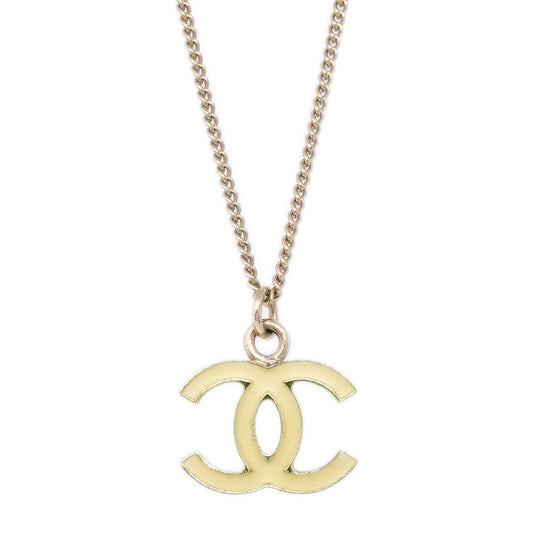 Chanel CC Chain Necklace Pendant Gold 04V