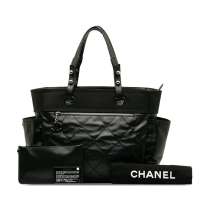 CHANEL COCOMARK PARIBIARITZ GM Tote BAG BLACK PVC LINKS LEADER LADY CHANEL SHOPPING MARKET SHOPPING CHANEL