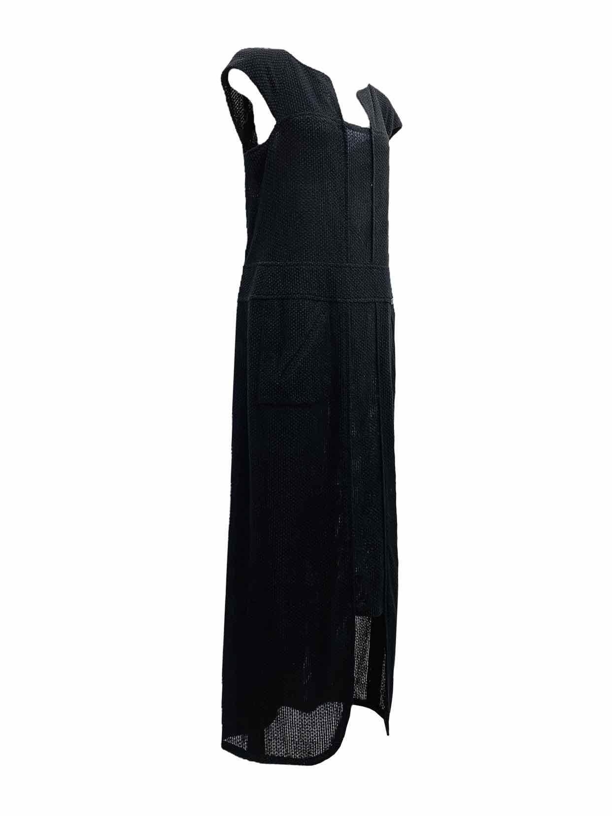 CHANEL Black Textured Size US 4 Long Dress