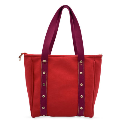 LOUIS VUITTON Red Magenta Cabas Mm Antigua Tote Bag M40034 Handbag