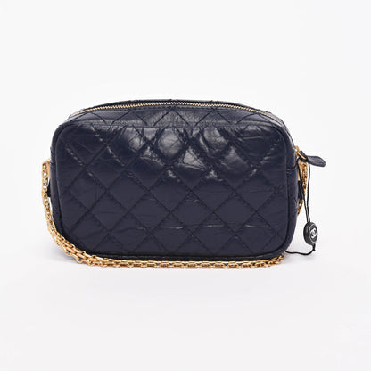 Chanel Navy Aged Quilted Calfskin Mini Reissue Camera Case
