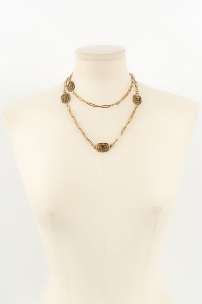 Collier doré Chanel 1984