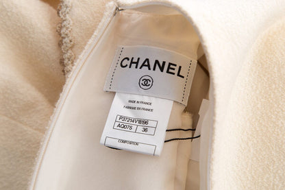 Chanel Cream Sleeveless Dress SZ 36