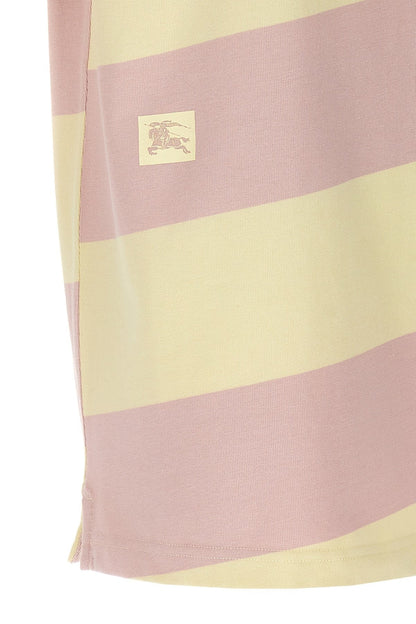 Burberry Women Logo Striped Polo Shirt