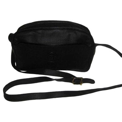 Fendi Vintage Pursesdesigner Purses Black Leather And Black Canvas Cross Body Bag
