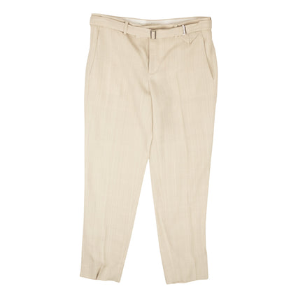 NWT Luxury Bottega Veneta Bone Grey Woven Dress Pants