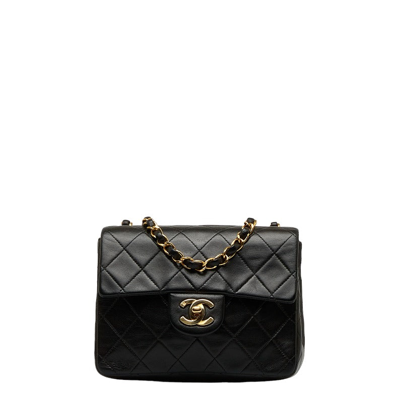 Chanel Miniature Chain houlder Bag Black Gold  Lady Chanel