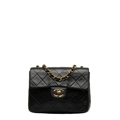 Chanel Miniature Chain houlder Bag Black Gold  Lady Chanel