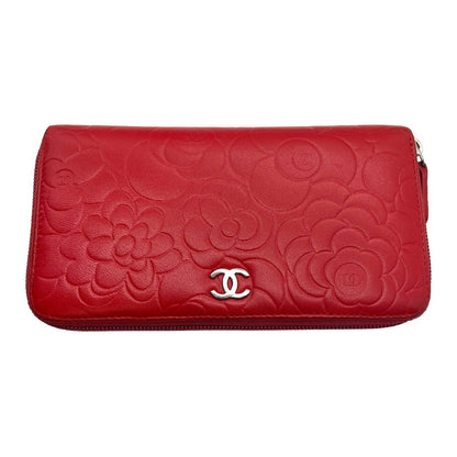 Chanel Red Camellia Wallet