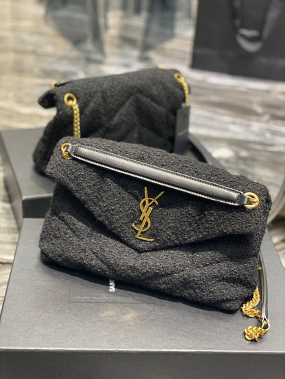 Yves Saint Laurent Puffer Small Chain Bag Black