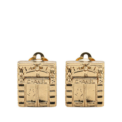 Chanel Gold Plated Classic Earrings 02P