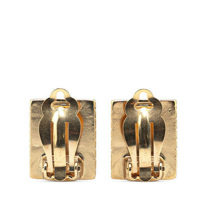 Chanel Gold Plated Classic Earrings 02P