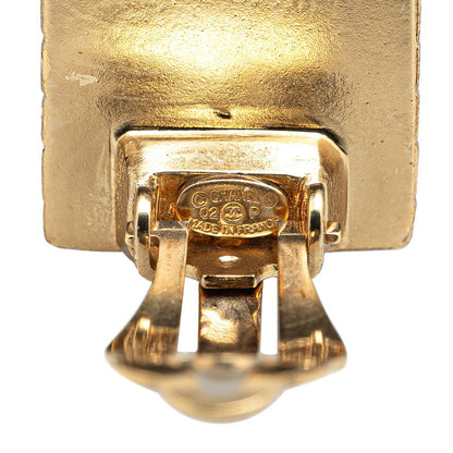Chanel Gold Plated Classic Earrings 02P