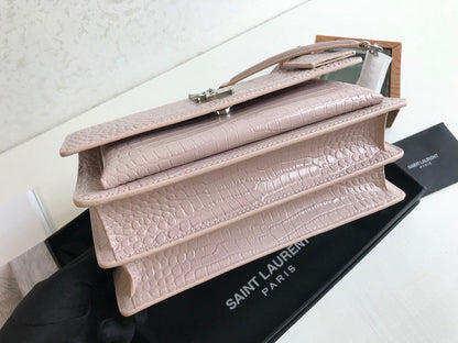 Yves Saint Laurent Sunset Medium Chain Bag Light Pink