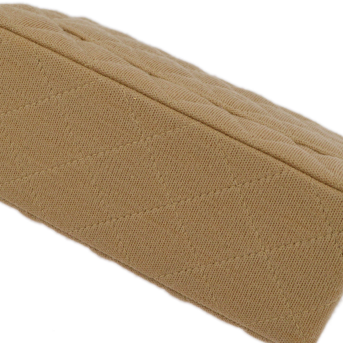 Chanel Beige Cotton Mini Classic Square Flap Shoulder Bag 17