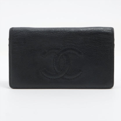 Chanel Coco Leather Wallet Black Silver Gold   Race Up Race Up