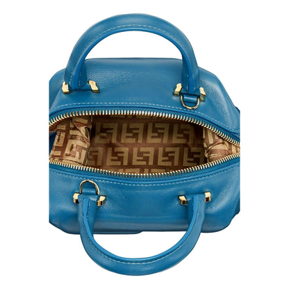 FENDI FF Cube Womens Handbag Mare Dark Blue Crossbody Bag Fendi Logo