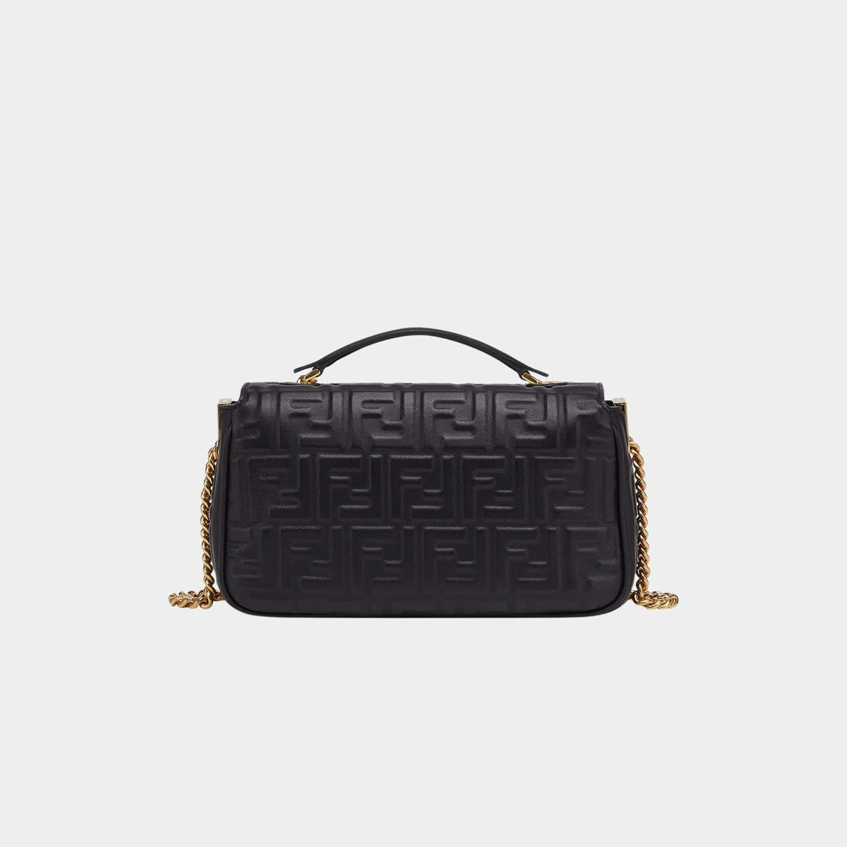 Baguette Chain Midi Nappa Bag With FF Pattern