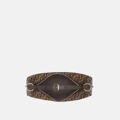 Fendigraphy Small Bag In Brown FF Jacquard Fabric