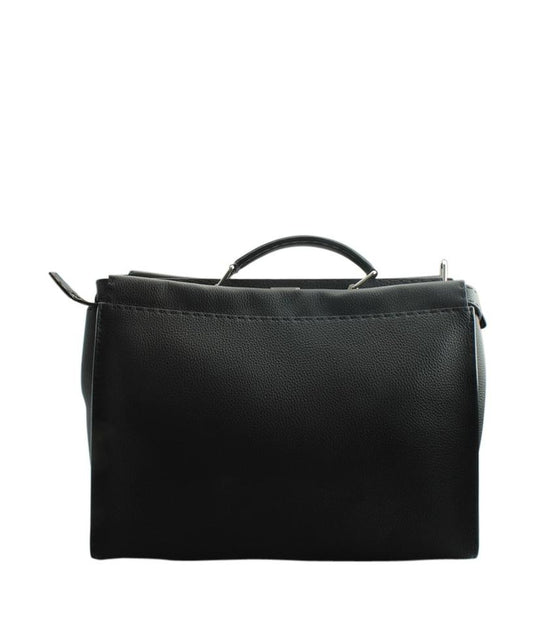 Fendi Peekaboo Black Leather Tote