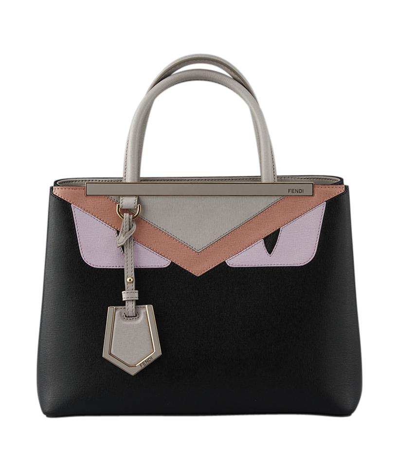 Fendi Petite 2jours Monster Black & Pink Blackxpink Leather Satchel