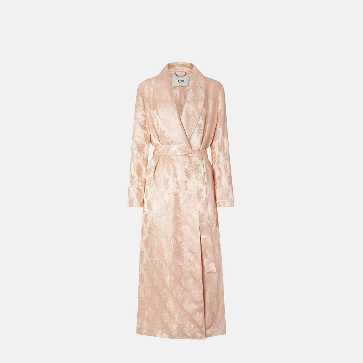 Fendi Pink Silk Overcoat, Front