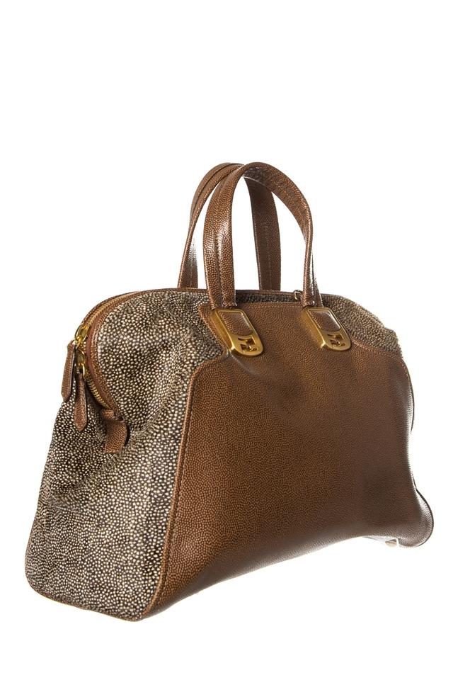 Fendi Ponyhair Brown Leather Tote