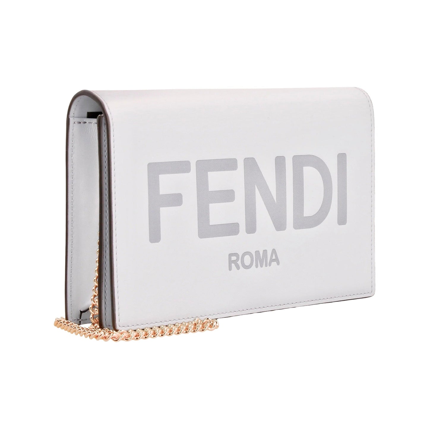 Fendi Roma Ghiaia Smooth Calf Leather Chain Wallet 8BS006