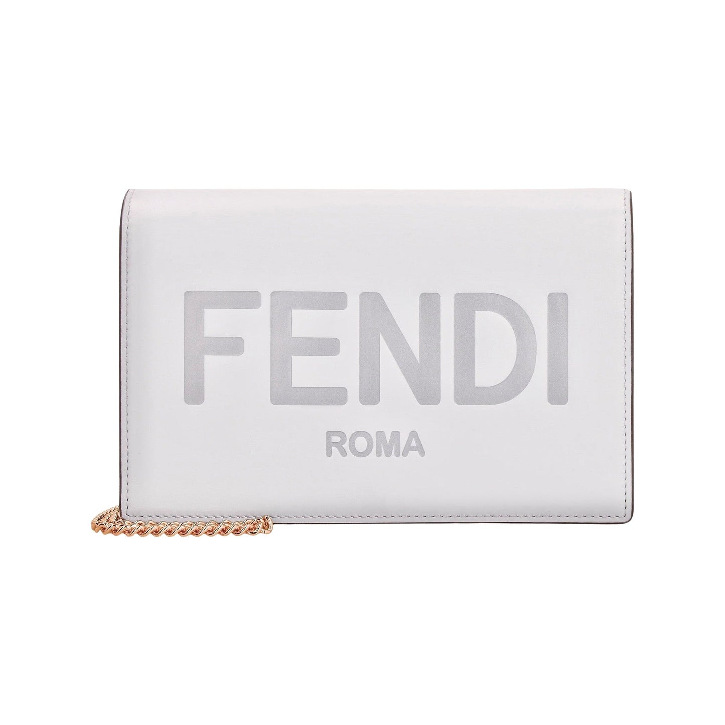 Fendi Roma Ghiaia Smooth Calf Leather Chain Wallet 8BS006