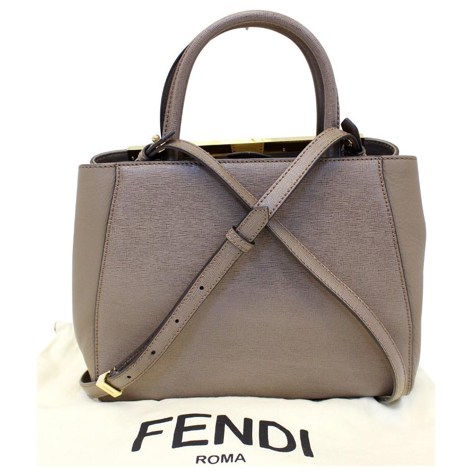 Fendi Roma Petite 2 Jours Leather Handbag Shoulder Bag