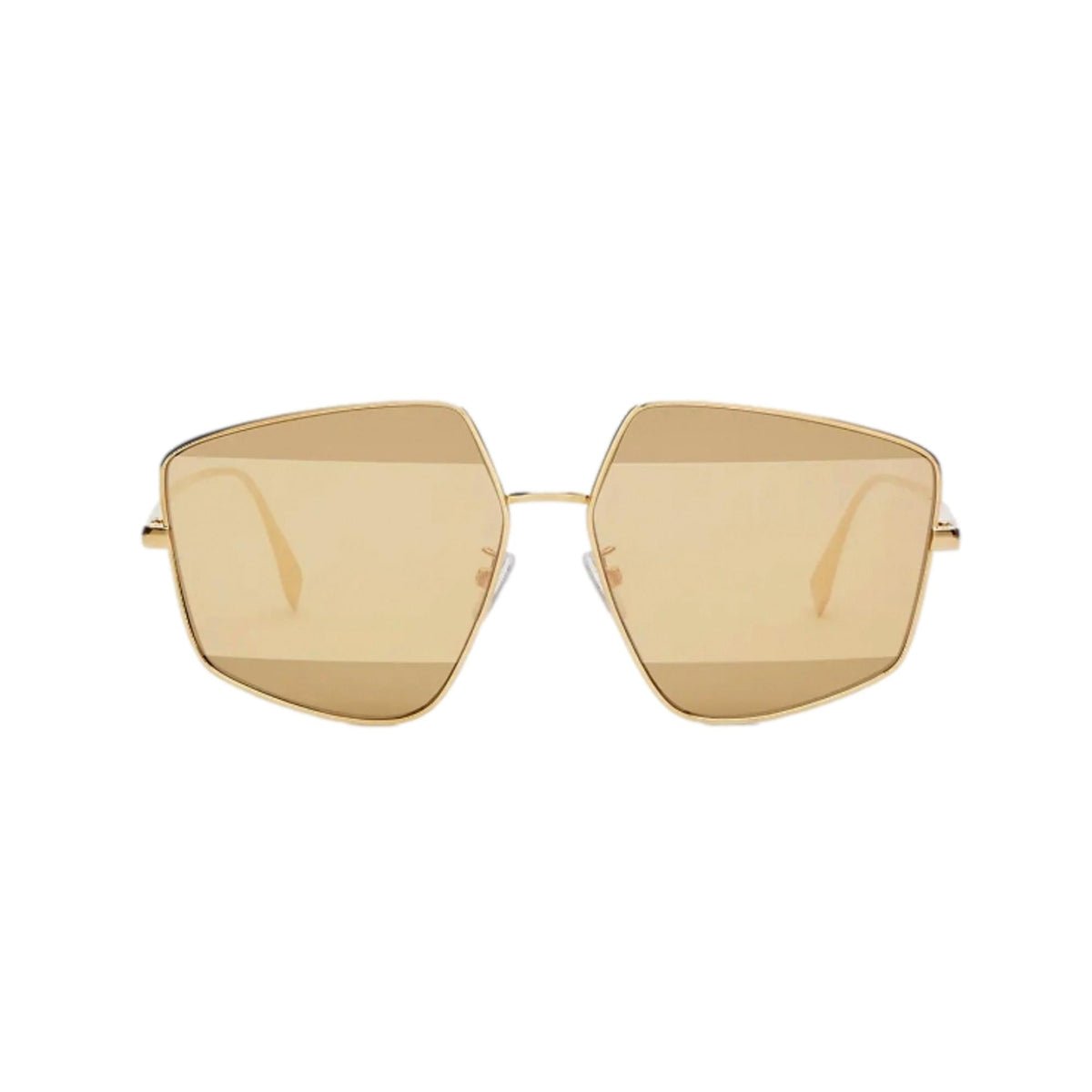 Fendi Stripes Gold Tint and Frame Metal Sunglasses