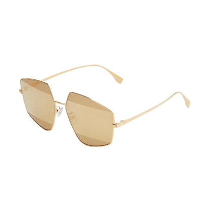 Fendi Stripes Gold Tint and Frame Metal Sunglasses