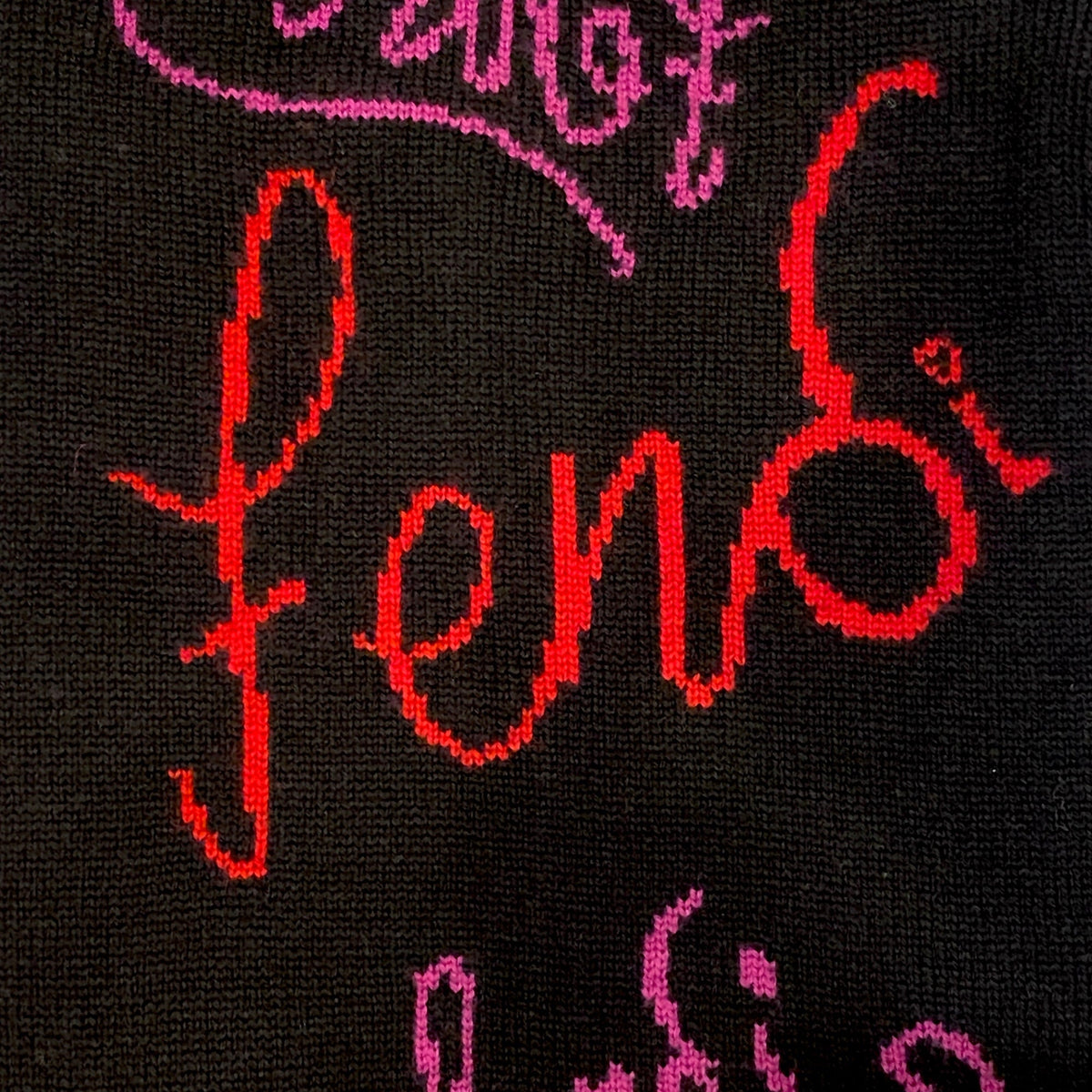 Fendi x Noel Felding Motif Nero Woven Wool Scarf