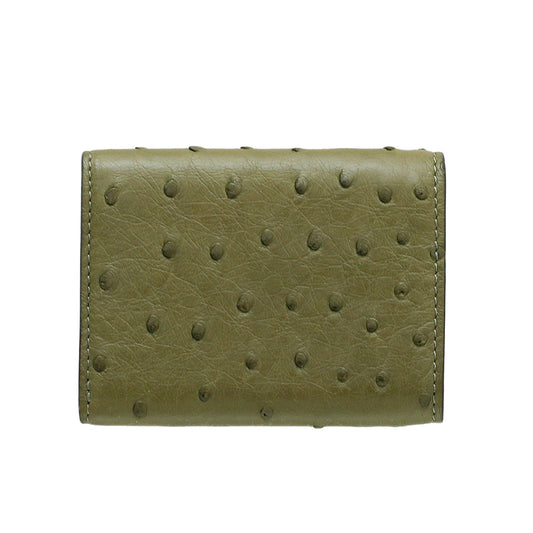 Fendi Green Ostrich F Is Fendi Trifold Wallet