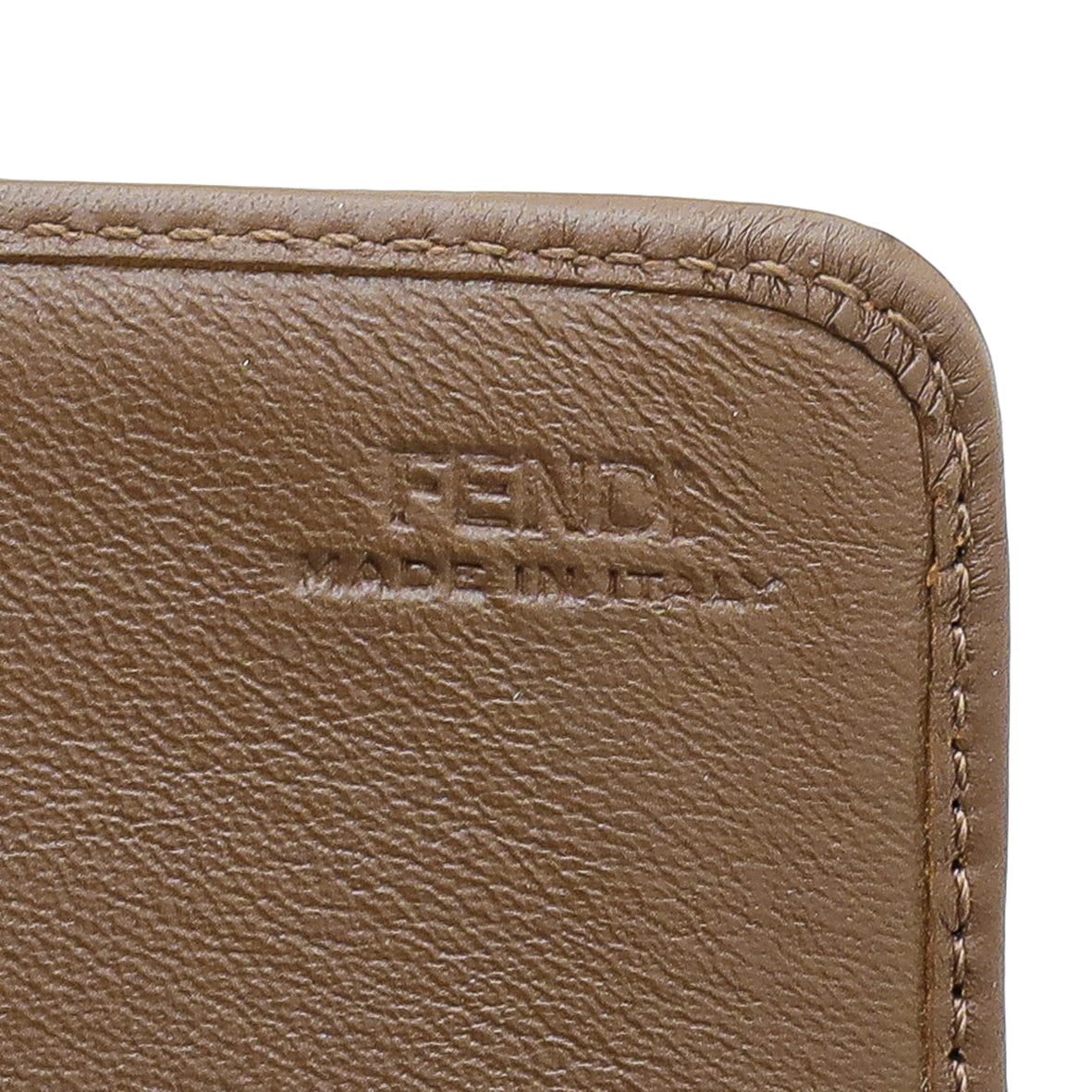 Fendi Tobacco Pequin Continental Wallet